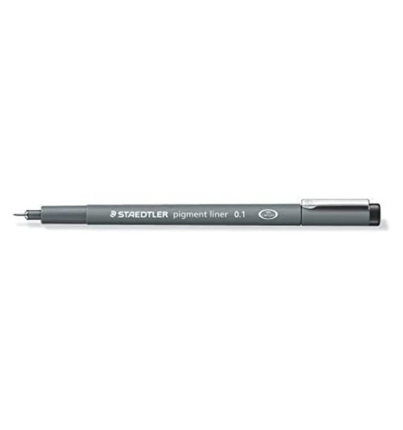 Staedtler Pigment Liner, 0.1mm, Black Ink (308-0.1) - Image 1